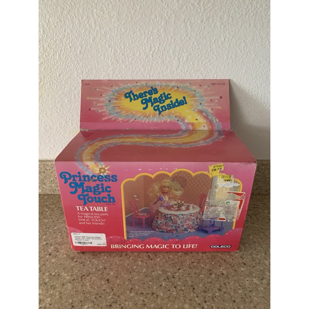 Coleco Princess Magic Touch Magical Tea Party Table Accessory Set Vtg 1987 NEW